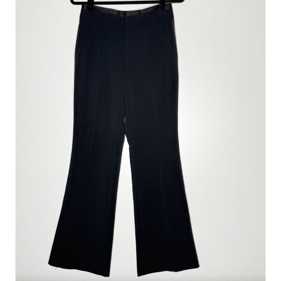 New Banana Republic High-Rise Flare Tuxedo Pant Satin Stripe Women's Size 4 - Picture 1 of 9